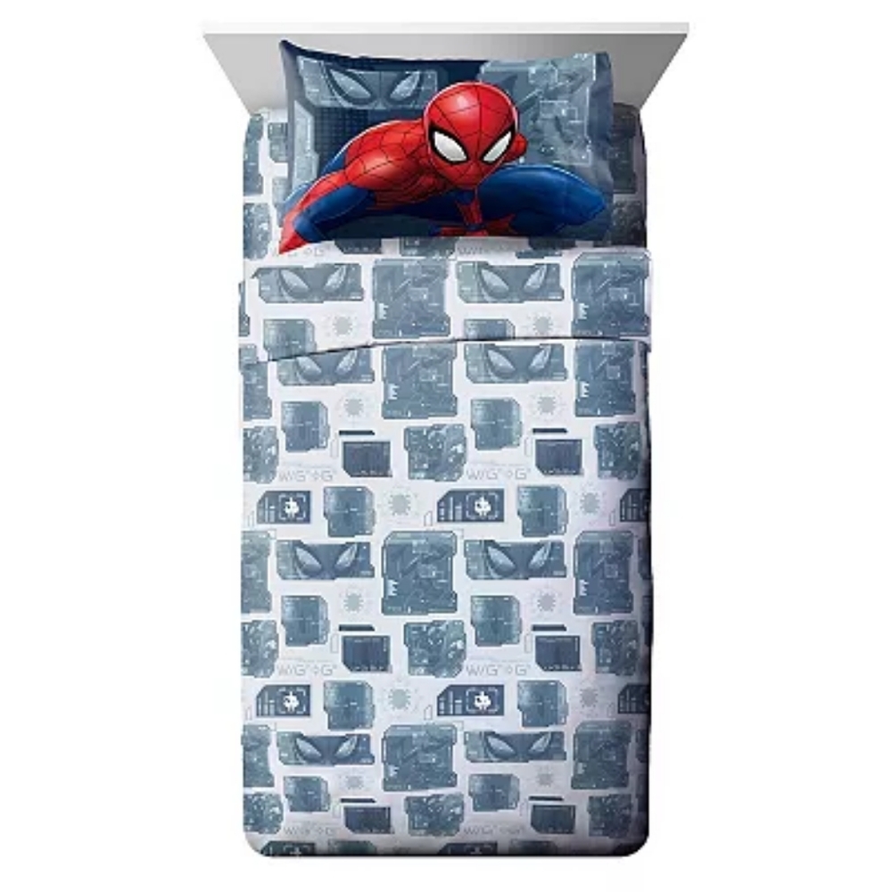 NEW Marvel Spider-Man 3 piece Sheet Set with Pillowcase, Twin Sheet Set
